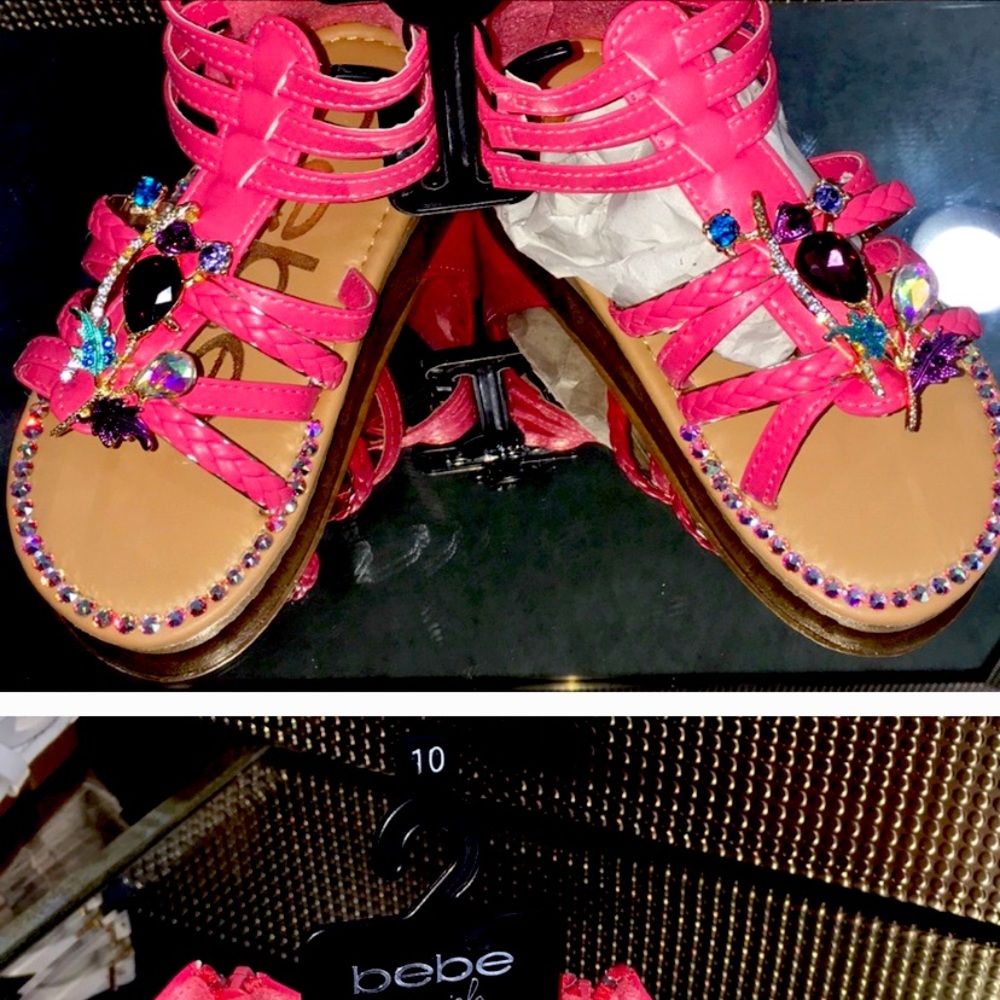 Bebe custom sandals.